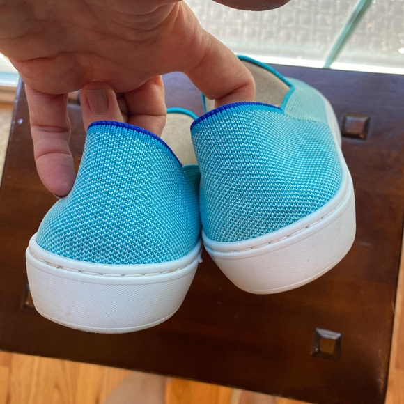Rothy’s In-Store Exclusive Island Blue Slip On Sneakers - Picture 5 of 11